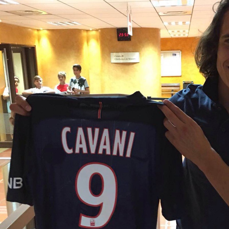 Match worn Cavani shirt, Monaco-PSG 28/08/16