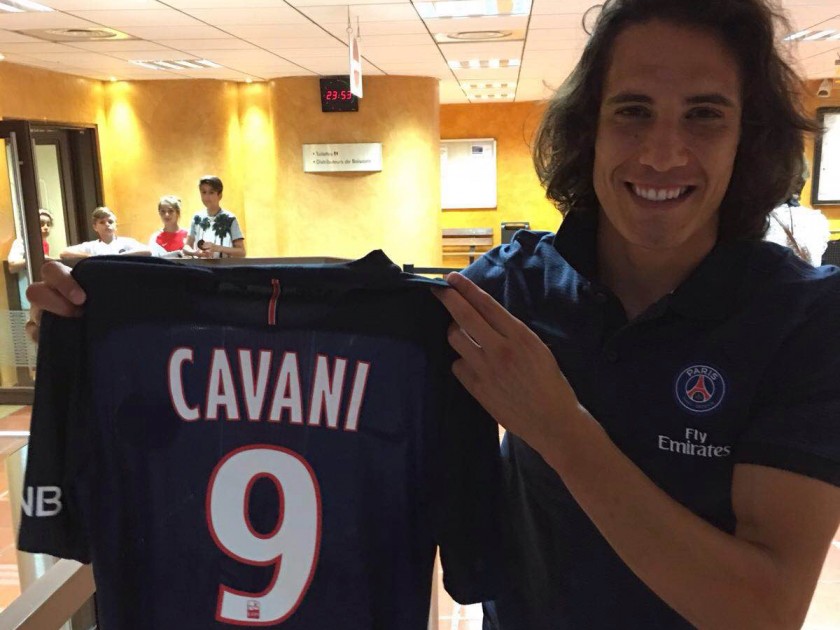 Match worn Cavani shirt, Monaco-PSG 28/08/16