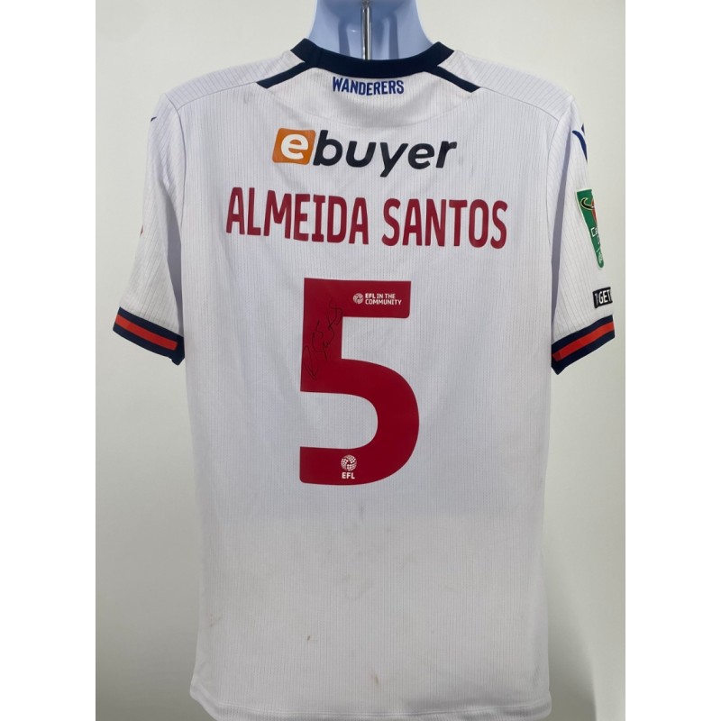 Ricardo Almeida Santos' Bolton Wanderers Vs Shrewsbury Signed Match Worn Shirt