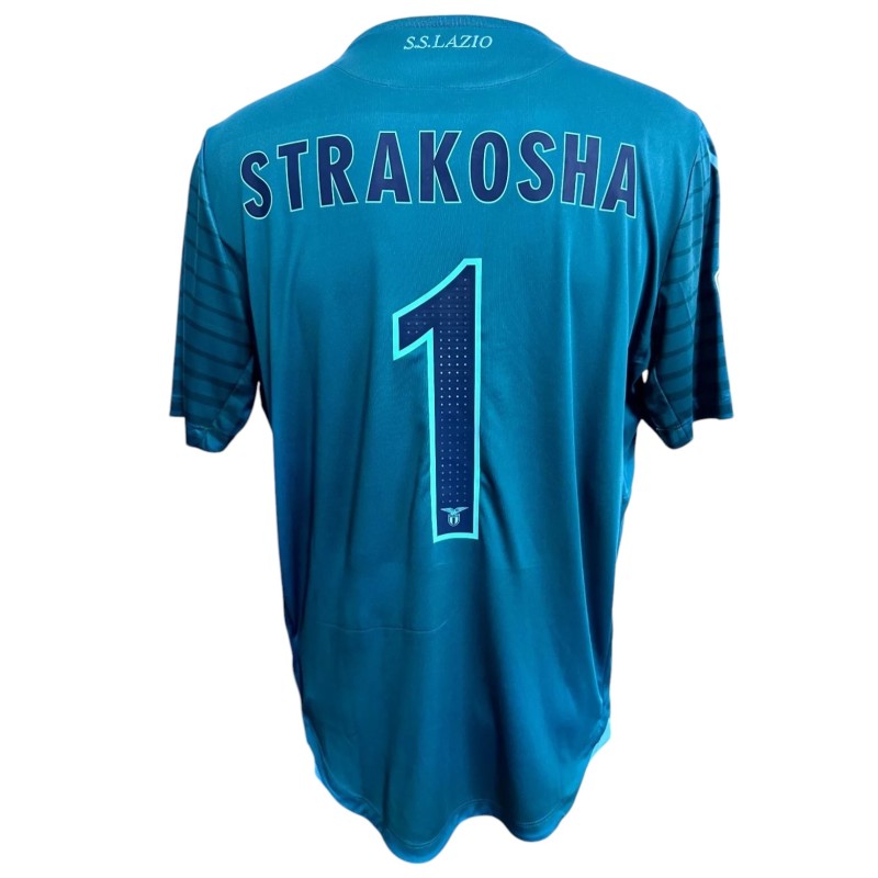 Strakosha's Lazio Unwashed Shirt 2016/17 - Special Patch