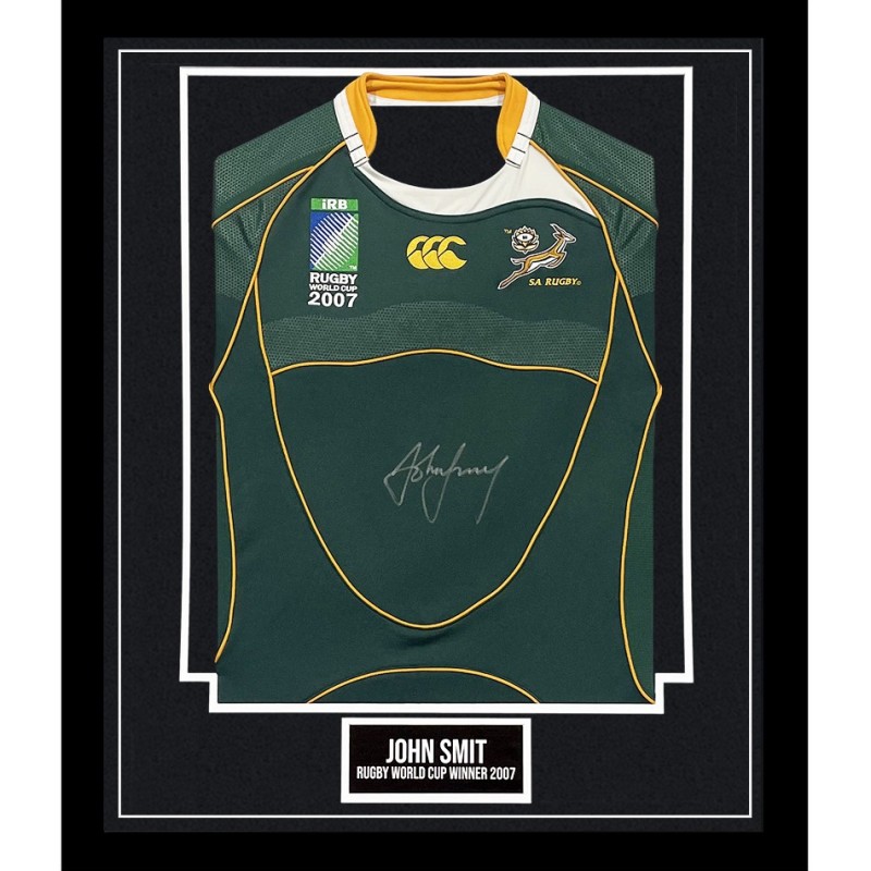 John Smit's Springbok Signed and Framed Shirt