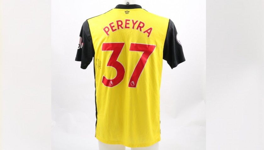 Pereyra's Watford FC Worn and Signed Poppy Shirt