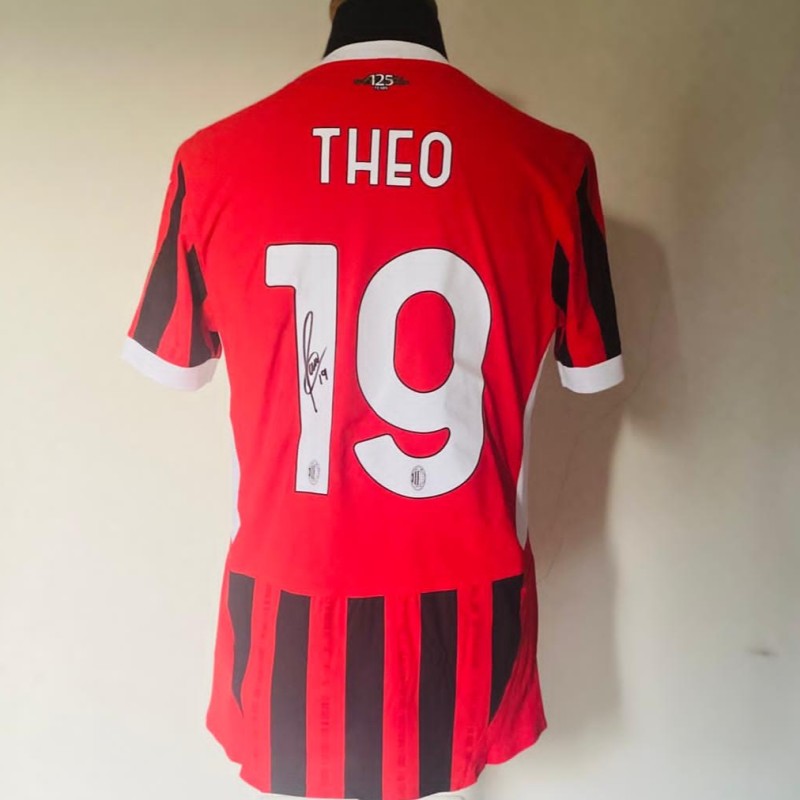 Theo Hernandez Prepared, AC Milan vs Napoli 2024 Jersey - Autographed