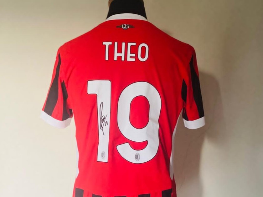 Theo Hernandez Prepared, AC Milan vs Napoli 2024 Jersey - Autographed