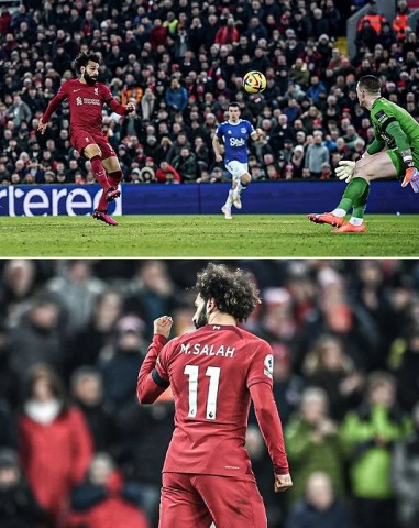 Mo Salah Signed Matchworn and Unwashed Shirt, Liverpool v Everton 2022/23