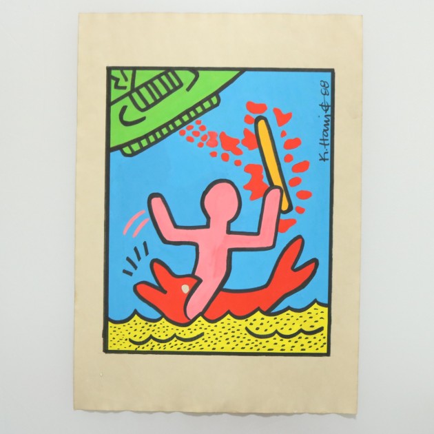 Keith Haring 1980s Signed Screenprint