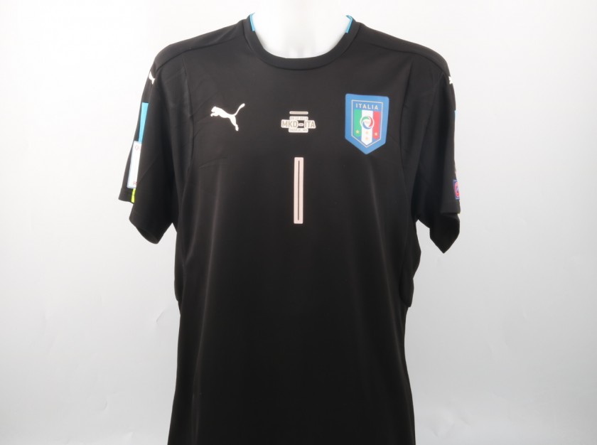 Buffon Match issued/worn shirt, Macedonia-Italy 9/10/16