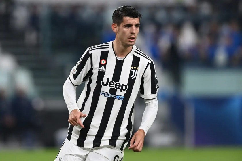 Maglia gara Morata Juventus, UCL 2021/22 - Autografata