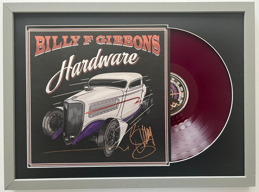 Billy Gibbons Signed Vinyl Display