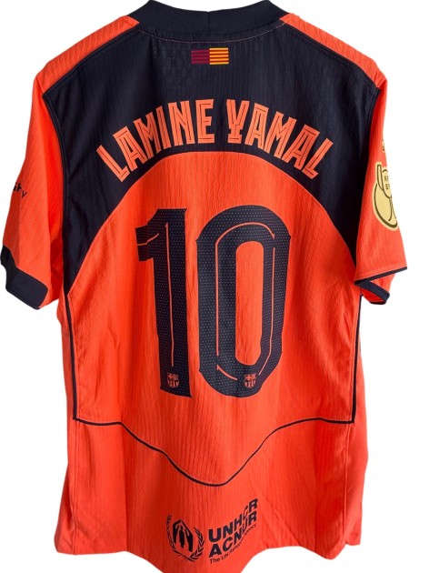 Lamine Yamal's FC Barcelona Match-Issued Shirt, Copa del Rey 2025/26