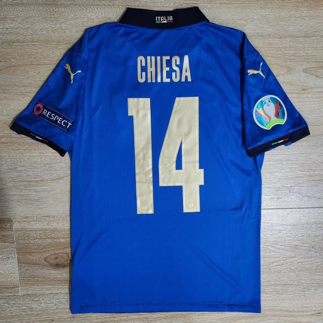 Federico Chiesa's Italy 2020/21 Match Issued Shirt