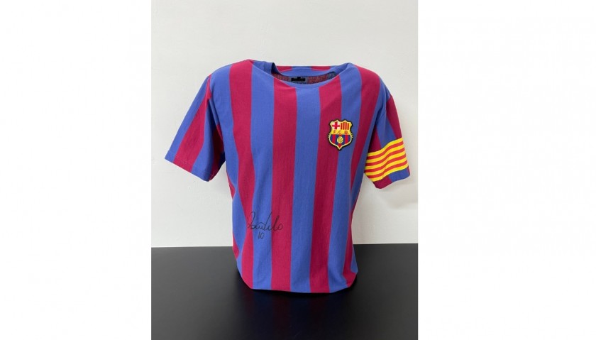 Maglia retro Barcellona - Autografata da Ronaldo - CharityStars