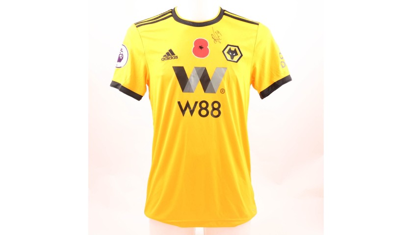 Vinagre's Wolves FC Issued and Signed Poppy Shirt