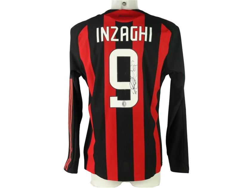 Maglia preparata Inzaghi Milan, 2008/09 - Autografata