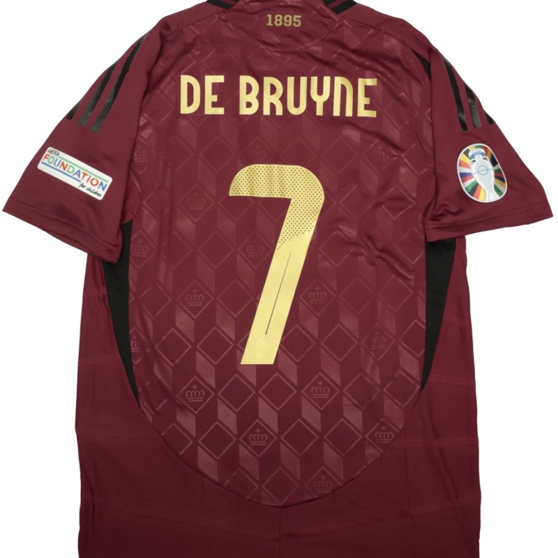 De Bruyne's Match-Issued Shirt, France vs Belgium EURO 2024