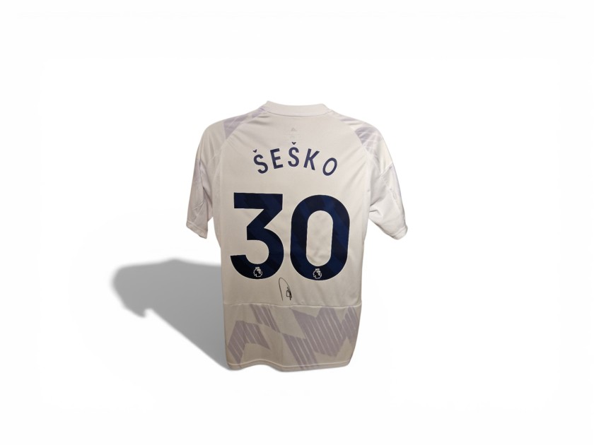 Benjamin Sesko's Manchester United Signed 25/26 Away Football Shirt