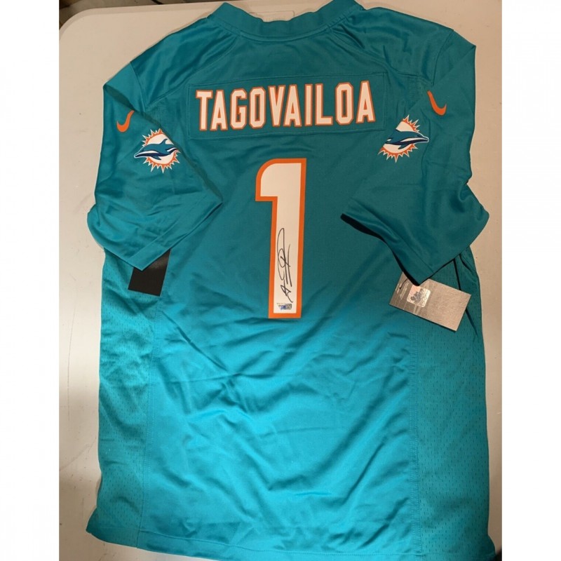 Tua Tagovailoa's Miami Dolphins Signed Jersey