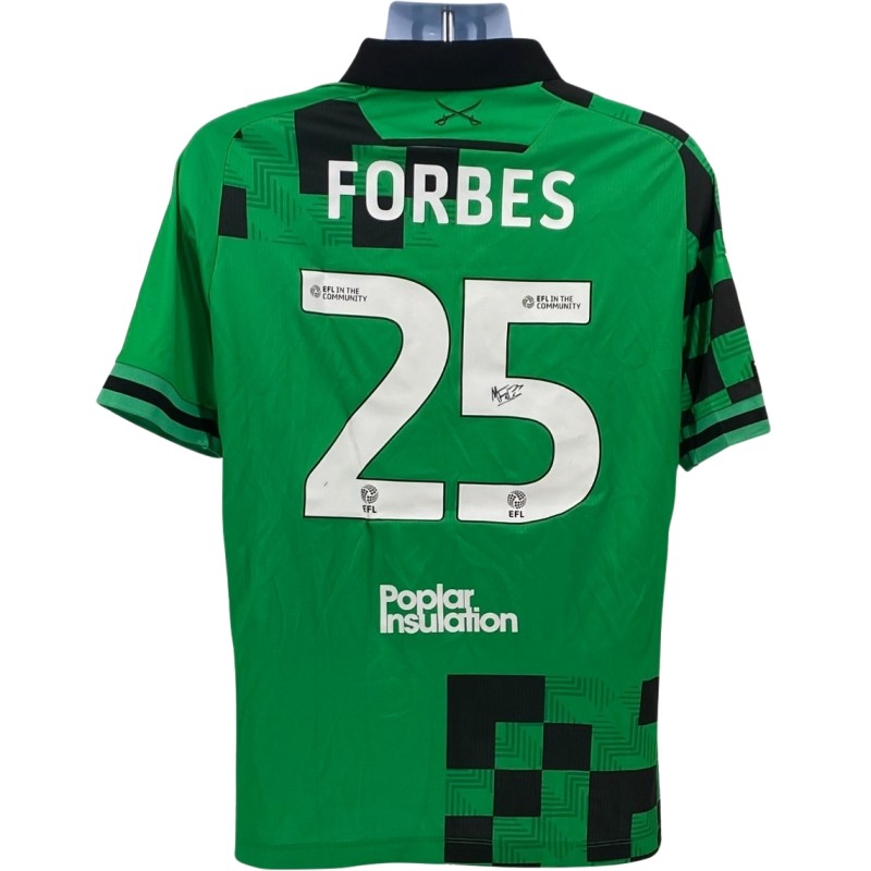 Forbes' Bristol Rovers EFL Carabao Cup Signed Match Worn Shirt, vs Cardiff