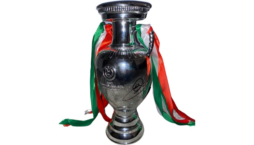 UEFA EURO 2020 Replica Trophy Signed by Captain Giorgio Chiellini