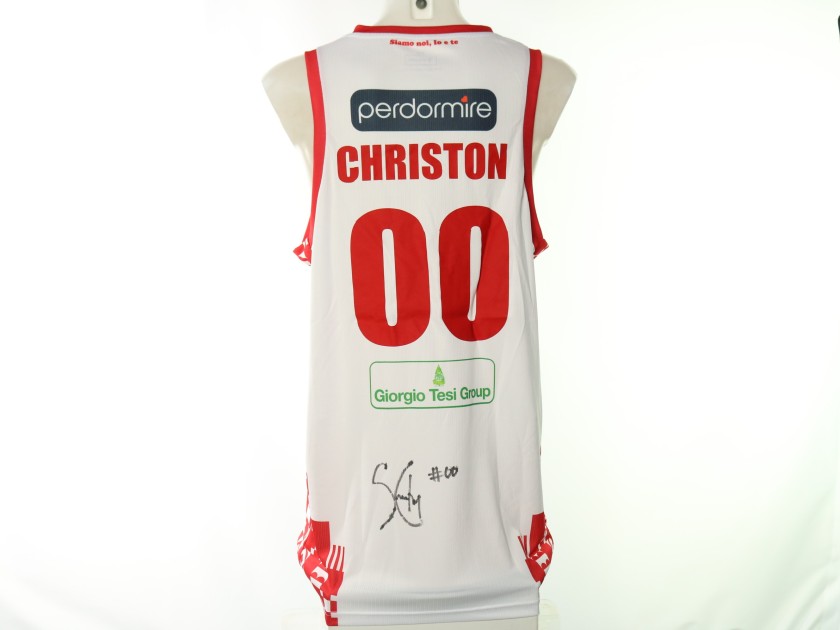 Christon's Estra Pistoia vs Olimpia Milano Signed Unwashed Kit, 2025