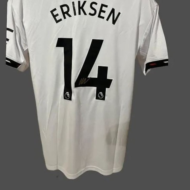 Christian Eriksen's Manchester United 2022/23 Signed Official Player Issue Away Shirt 