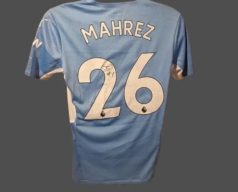 Mahrez Manchester City 2021/2022 Signed Official Shirt 