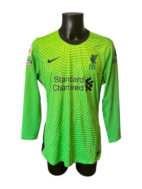 Alisson Becker Liverpool FC Match Shirt, Premier League 2020/21