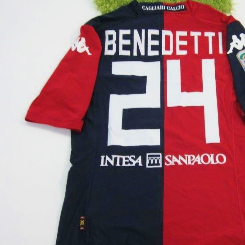 Maglia Benedetti Cagliari indossata vs Sampdoria, Serie A 2014/2015
