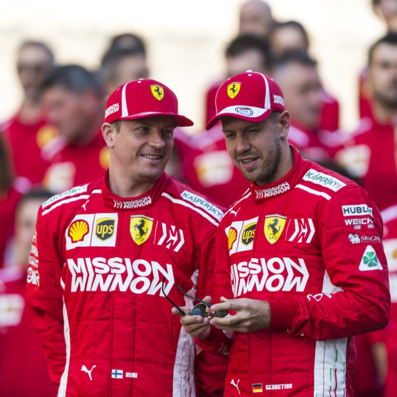 Ferrari Cap - Signed by Raikkonen and Vettel