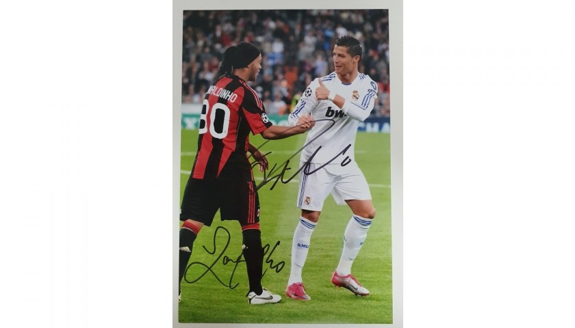 Photograph Signed by Cristiano Ronaldo and Ronaldinho