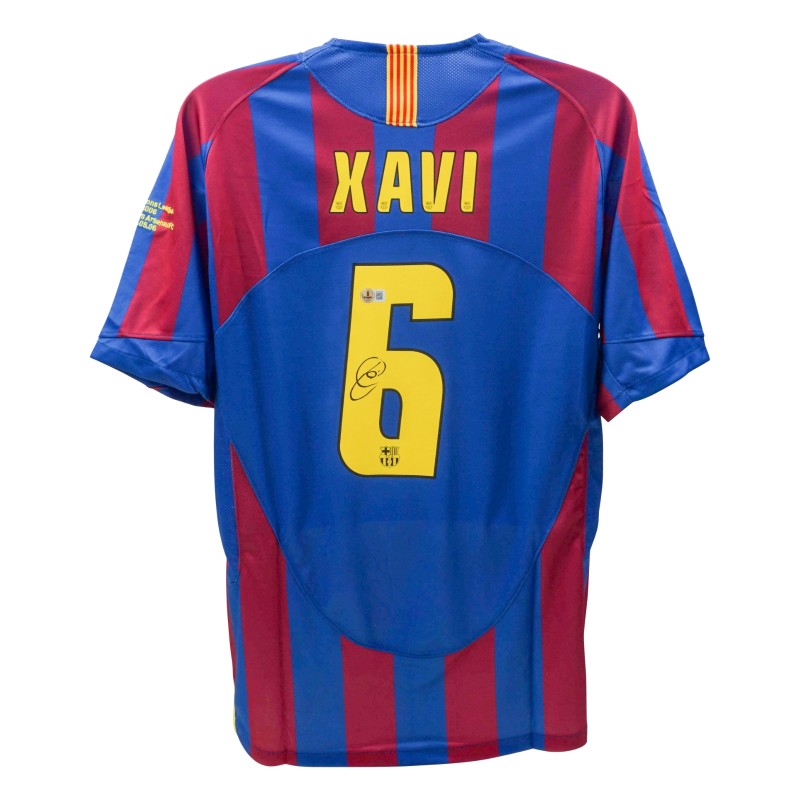 Xavi Hernandez's Barcelona Signed Replica Shirt