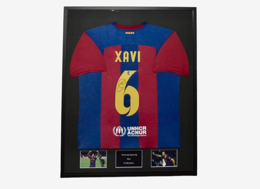 Xavi Hernandez's FC Barcelona 2023/24 Signed And Framed Shirt