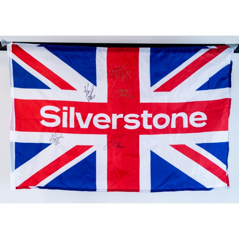 British Riders Signed Union Jack Silverstone Flag