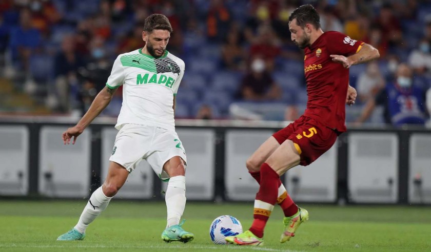 Vina's Worn Shirt, Roma-Sassuolo 2021/22 Special UNHCR - Signed with Dedication