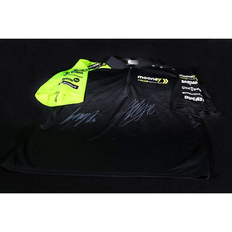 Luca Marini and Marco Bezzecchi's Signed Mooney VR46 Racing Team Shirt