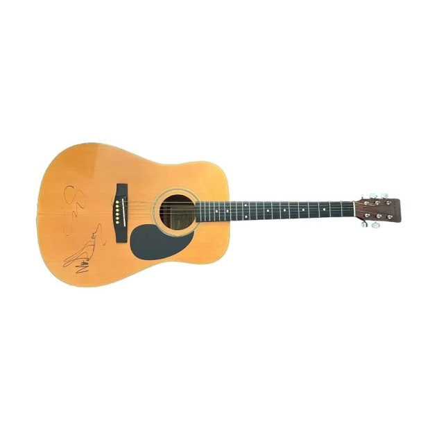 Morrissey and Sting Signed Acoustic Guitar