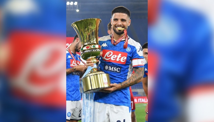 Insigne's Napoli Match-Issued Signed Shirt, Coppa Italia 2020 