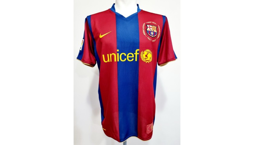 Messi's Barcelona Signed Match Shirt, 2007/08 - CharityStars