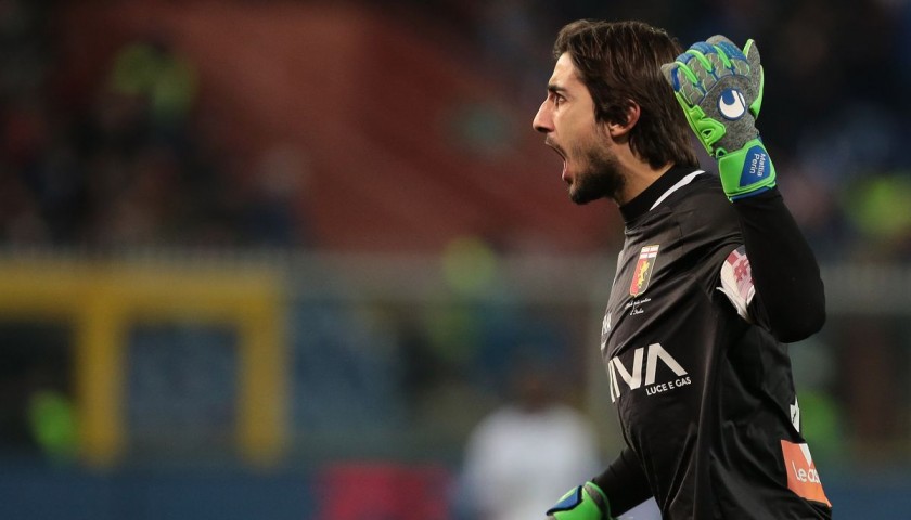 Uhlsport Gloves Worn by Perin, 2017/18 Serie A 