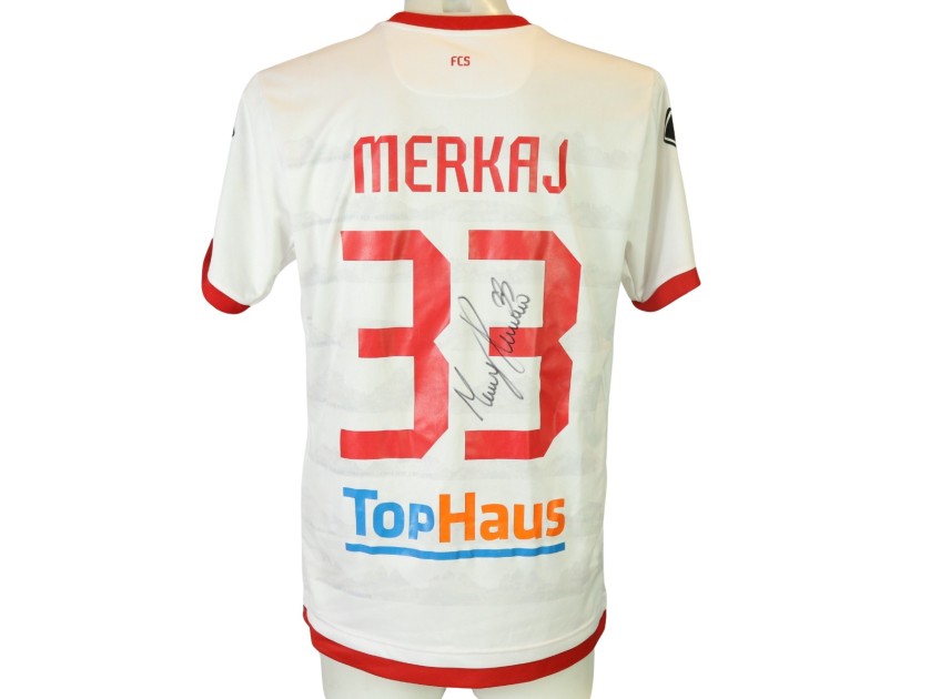 Merkaj's Signed Unwashed Shirt, Südtirol vs Palermo 2024