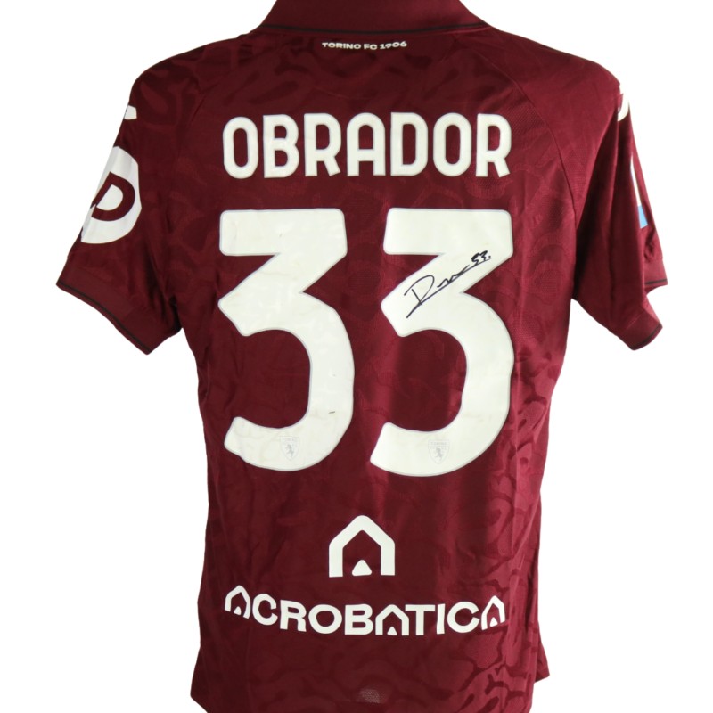 Obrador's Signed Unwashed Shirt, Udinese vs Torino 2026