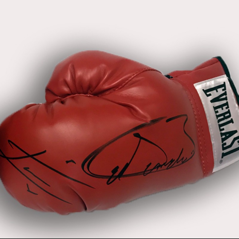 Canelo Alvarez and Julio Cesar Chavez Jr. Signed Boxing Glove
