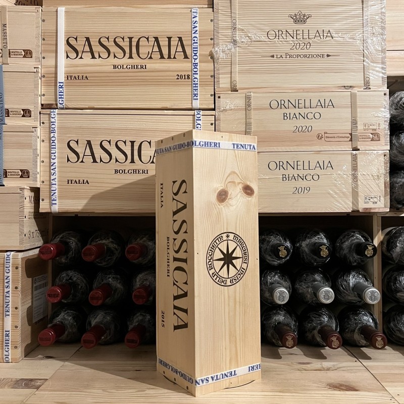 Sassicaia 2015 Magnum in Cassa Legno Tenuta San Guido