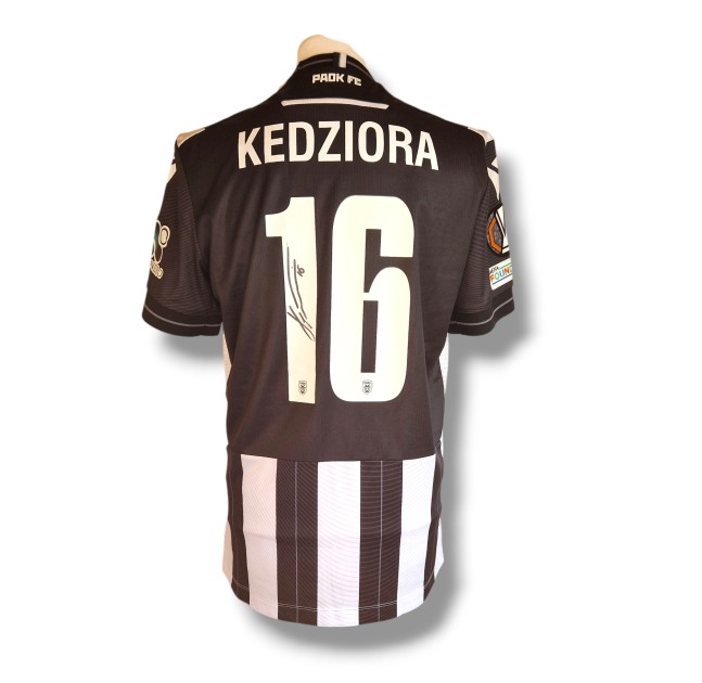 Tomasz Kędziora's Paok 2024/25 Signed Match-Worn Shirt, vs Manchester United