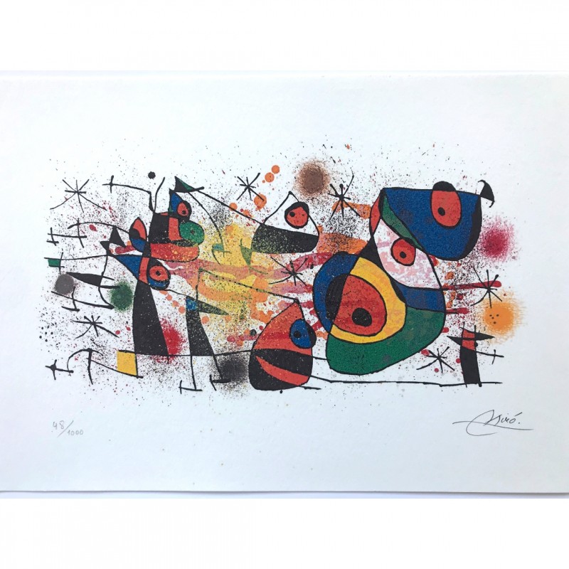 "Ceramics" Lithograph Signed by Joan Miró