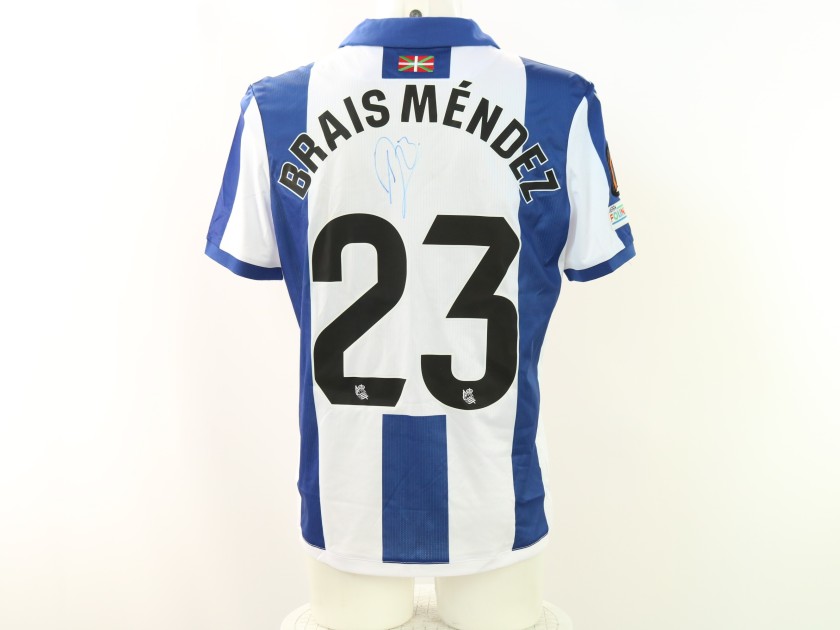 Brais Mendez's Real Sociedad vs PAOK Signed Unwashed Shirt, Europa League 2025