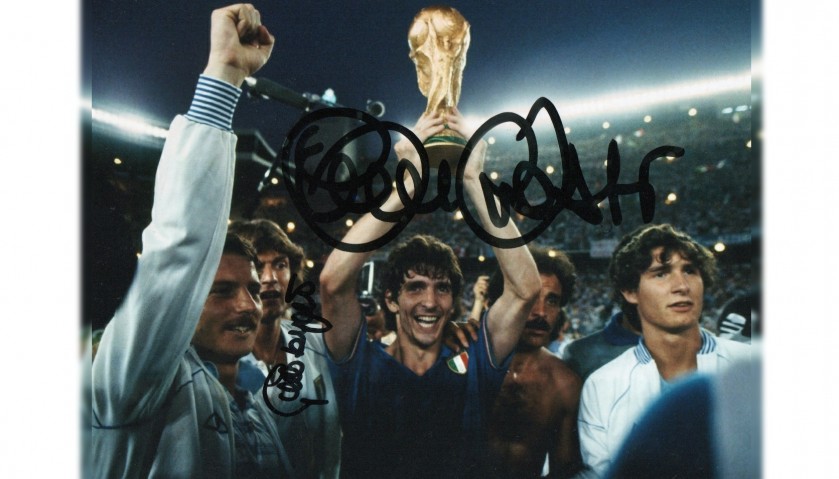 Photograph Signed by Paolo Rossi and Giancarlo Antognoni