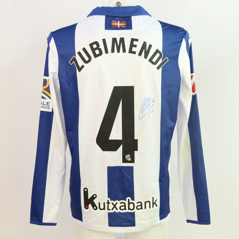 Sergio Zubimendi's Signed Unwashed Shirt, Real Sociedad vs Osasuna 2024