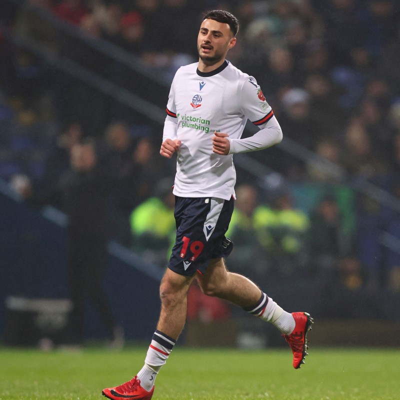 Maglia Unwashed Aaron Collins Bolton Wanderers, vs Charlton - Autografata