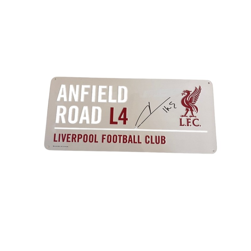 Ibrahima Konate Liverpool Football Club Signed Road Sign 